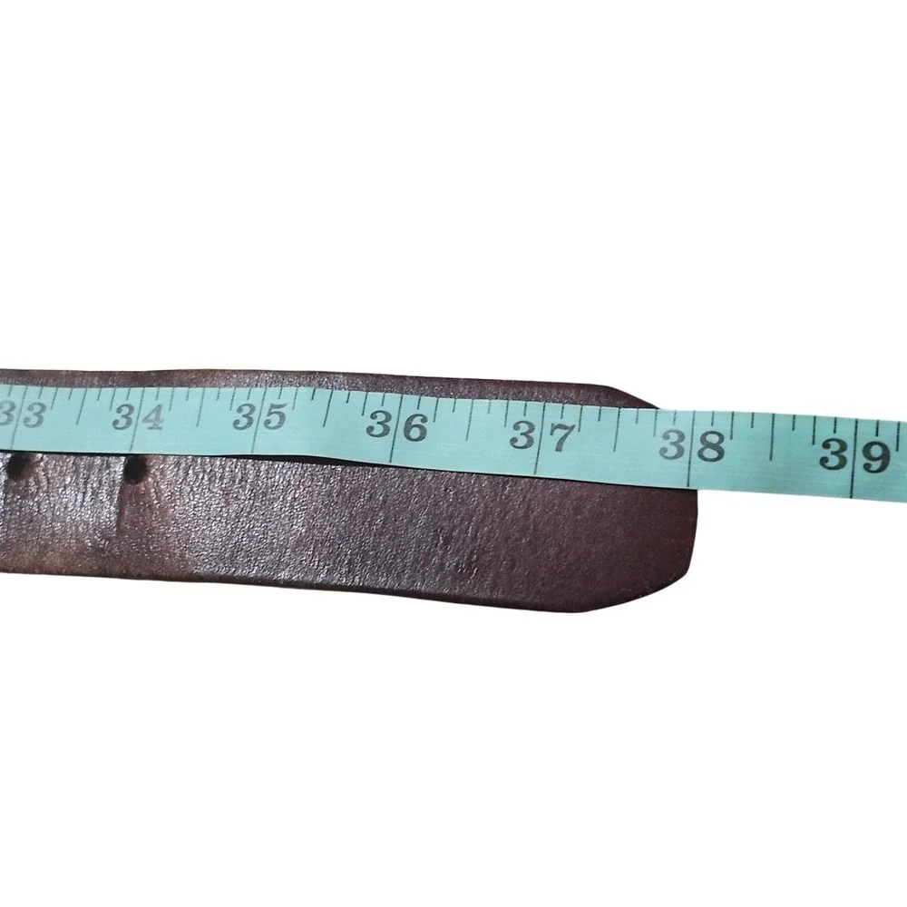 Fossil Belt Mens 32 Brown Genuine Leather Distressed Fossil 54 Rustic Basic